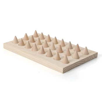 

Bamboo Wood Jewelry Display of Finger Ring Brackets, Display Bracket