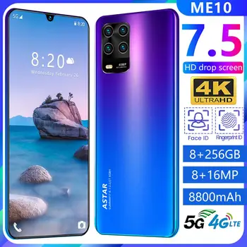 

hot sell ME10 smart Android phone Global version Four cameras 7.5 inch large screen 6800mAh MKT 6799 Send mobile phone case