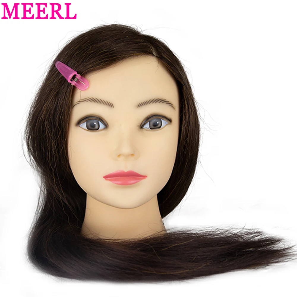 80% Real Human Hair Mannequin Head For Hair Styling Training Professional  Hairdressing Cosmetology Dolls Head For Hairstyles - AliExpress