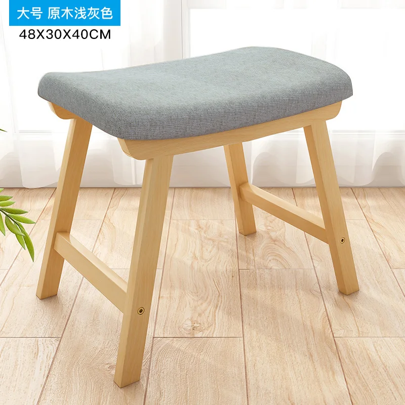 Dressing table stool modern simple low stool household chair Nordic small stool bedroom dressing stool - Цвет: L