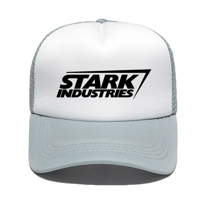 Черная регулируемая хлопковая сетчатая шляпа с логотипом Marvel comics stark industries