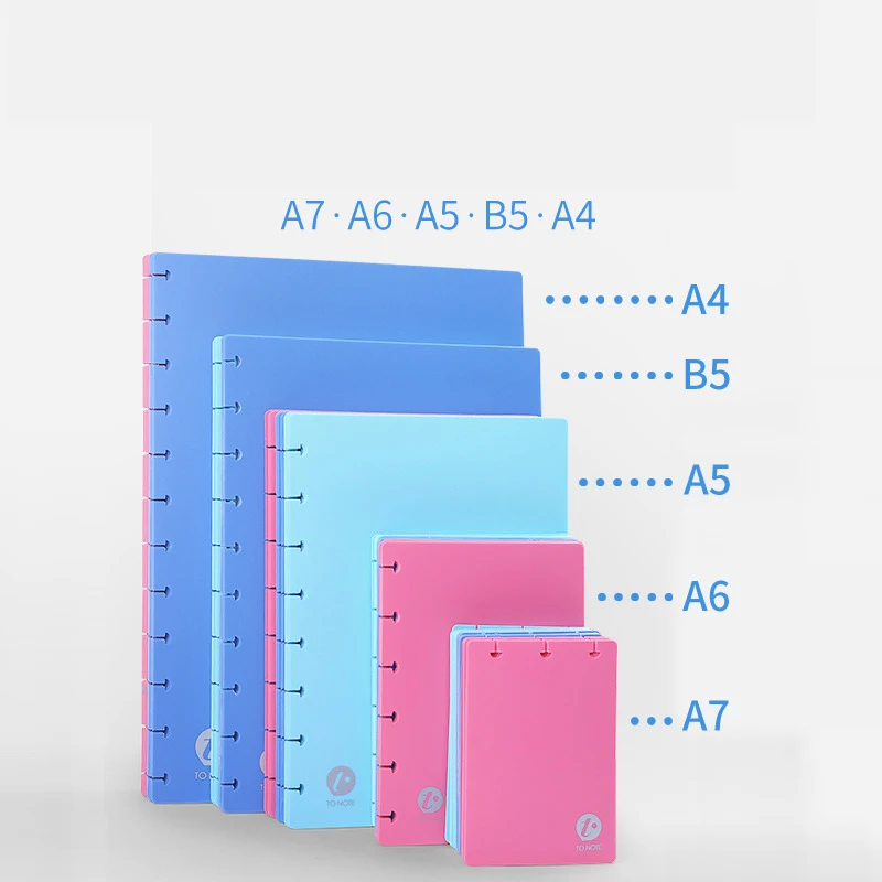 Mushroom Hole Cover T-shaped Hole Loose-leaf Notebook Cover Binder Notebook Ring Binders Discbind Covers A5 Ring Planner plastic binding rings loose leaf binding coil book binding supplies plastic book cover