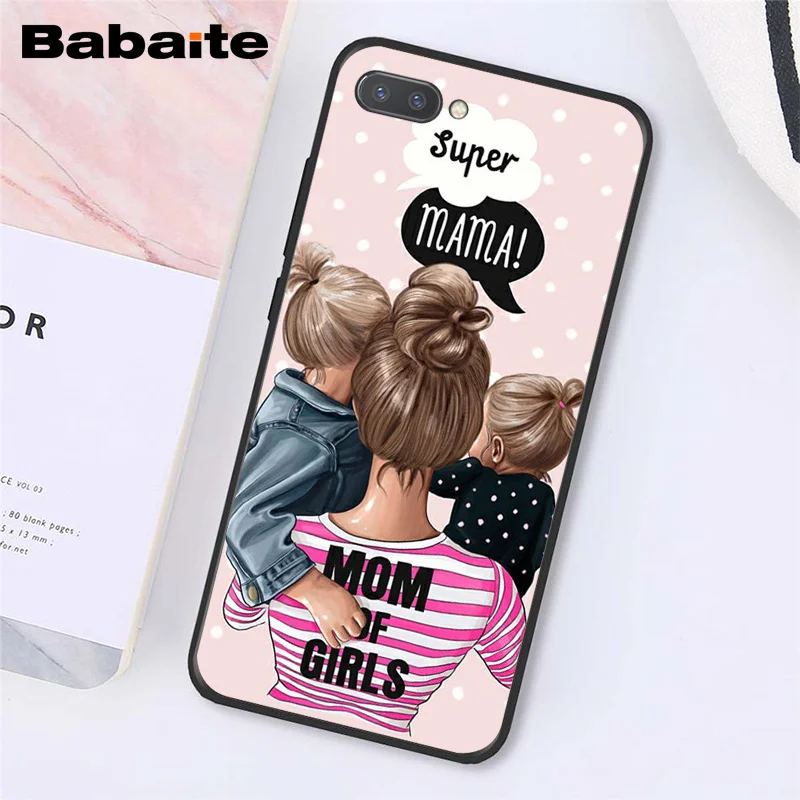 Babaite модные черные каштановые волосы для мамы, дочки, сына, папы, PhoneCase для huawei Honor 8X9 10 20 Lite 7A 8A 5A 7C 10i View 20 - Цвет: A13