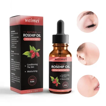 

Organic Rosehip Seed Oil Moisturizing Brighten Skin Color Anti-Dry Anti-Aging Face Care Essential Oil//
