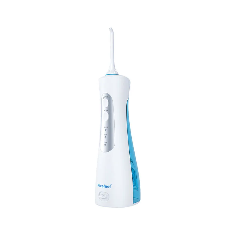 Cordless Water Flosser Teeth Cleaner, Nicefeel 150ML 2 Stamdard Nozzles And USB Rechargeable Oral Irrigator for Travel, IPX7