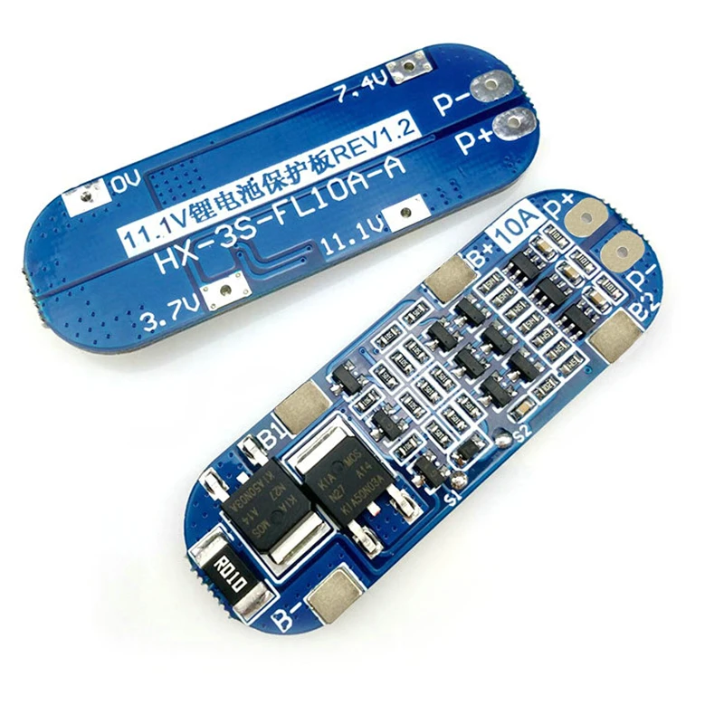 3S 10A 리튬 이온 리튬 배터리 18650 충전기 보호 보드 11.1V 12.6V