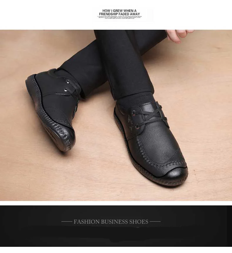 Мужская кожаная повседневная обувь; деловые Лоферы без шнуровки; водонепроницаемые мокасины для мужчин; дышащая мягкая обувь на плоской подошве; мужские уличные кроссовки