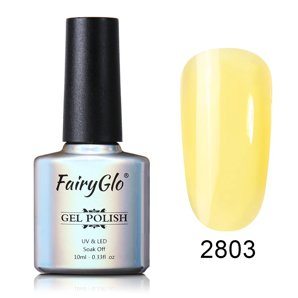 FairyGlo 10 мл полупрозрачный цветной УФ-гель для ногтей драгоценный камень стекло Гибридный лак для гель для дизайна ногтей лак маникюрный лак - Цвет: 2803