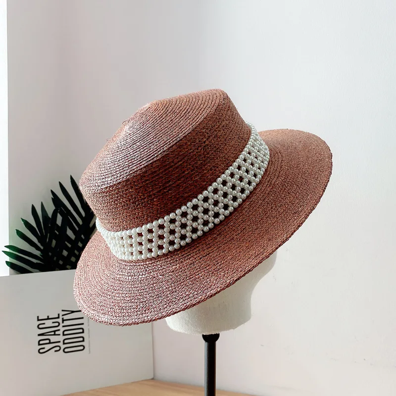 Raffia Straw Fedora Hat Derby Hat 