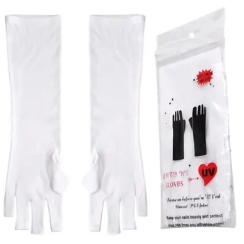 

1 Pair Anti UV Fingerless Protection Gloves Mittens for Gel Polish Manicure Under UV Nail Art Drying Lamp Lights Hand Care Tools