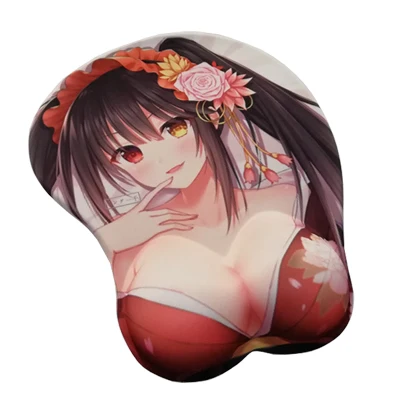Высокое качество 3D коврик для мыши подставки под запястье мягкие силикагель гелевые, на грудь сексуальный бедра офисный Декор Японский комикс периферийный Kawaii друг игра подарок - Цвет: C