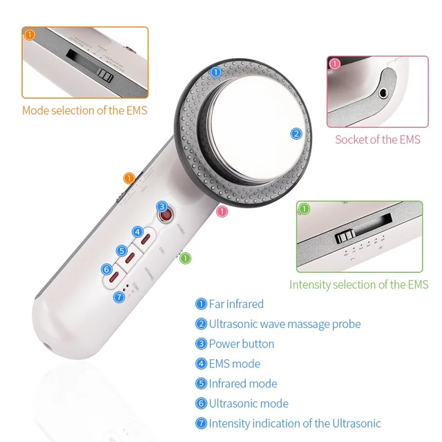 Ultrasound Cavitation EMS Body Slimming Massager Lipo Fat Burner Machine Galvanic Infrared Ultrasonic Weight Loss Facial Lifting 2