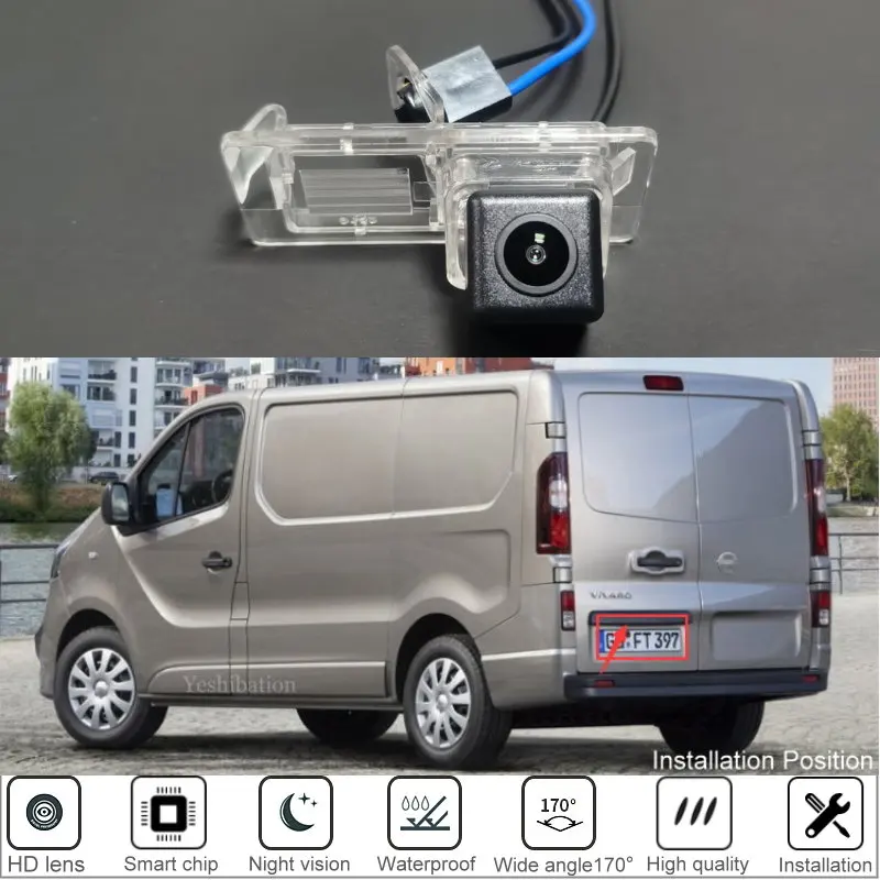 

Камера заднего вида yeshiбация для Opel Vivaro / Vauxhall Vivaro (X82) 2014 ~ 2016 HD CCD камера ночного видения для парковки