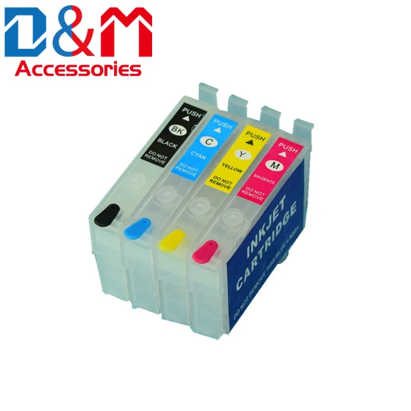 

1Set Refillable Ink Cartridge No Chip 702 T702XL for Epson Workforce Pro WF-3720 WF-3733 WF-3730 ink tank