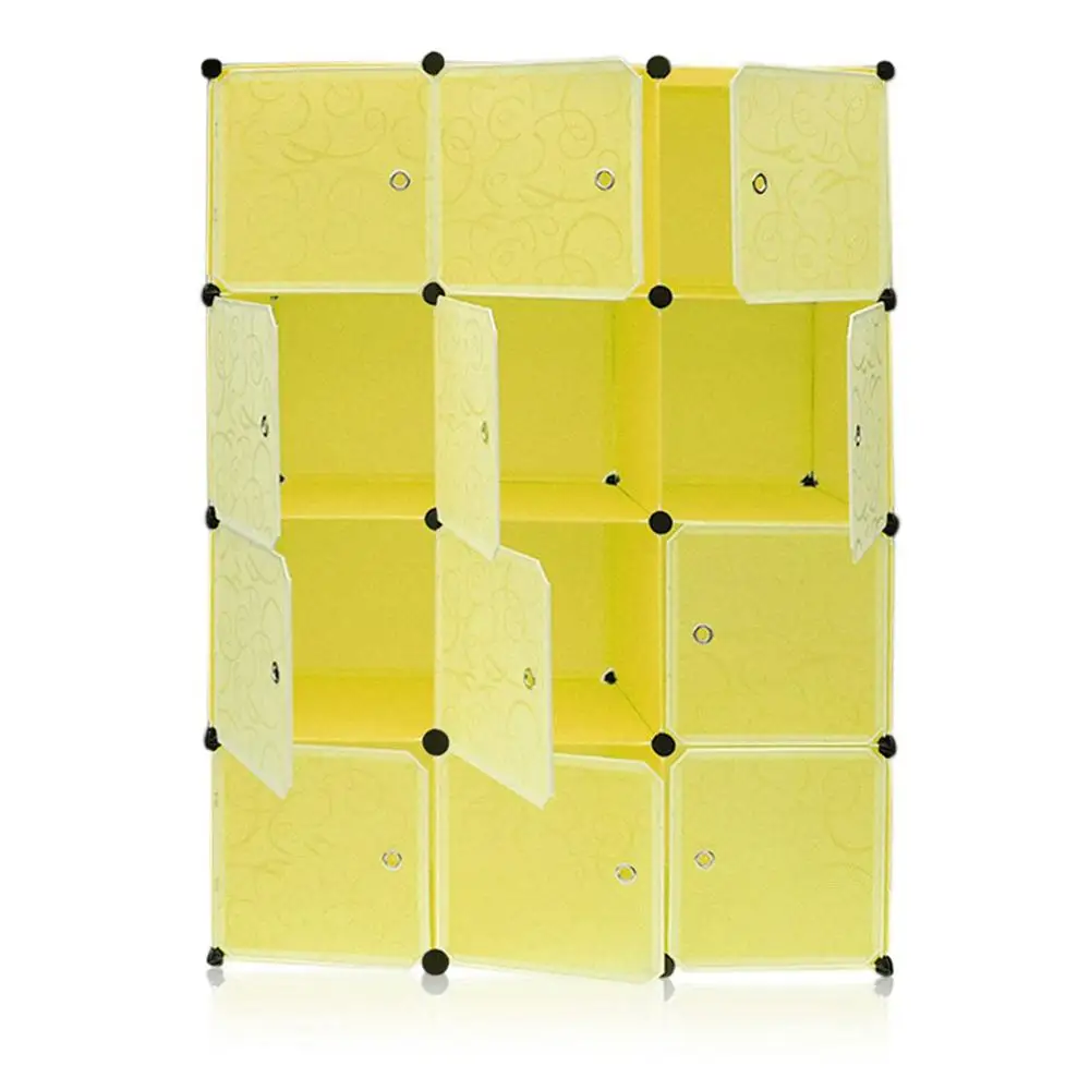 

12 Grids Simple Resin Storage Box Cabinet DIY Extra Large Eco-Friendly Wardrobe Closet Organizer Clothes Holder