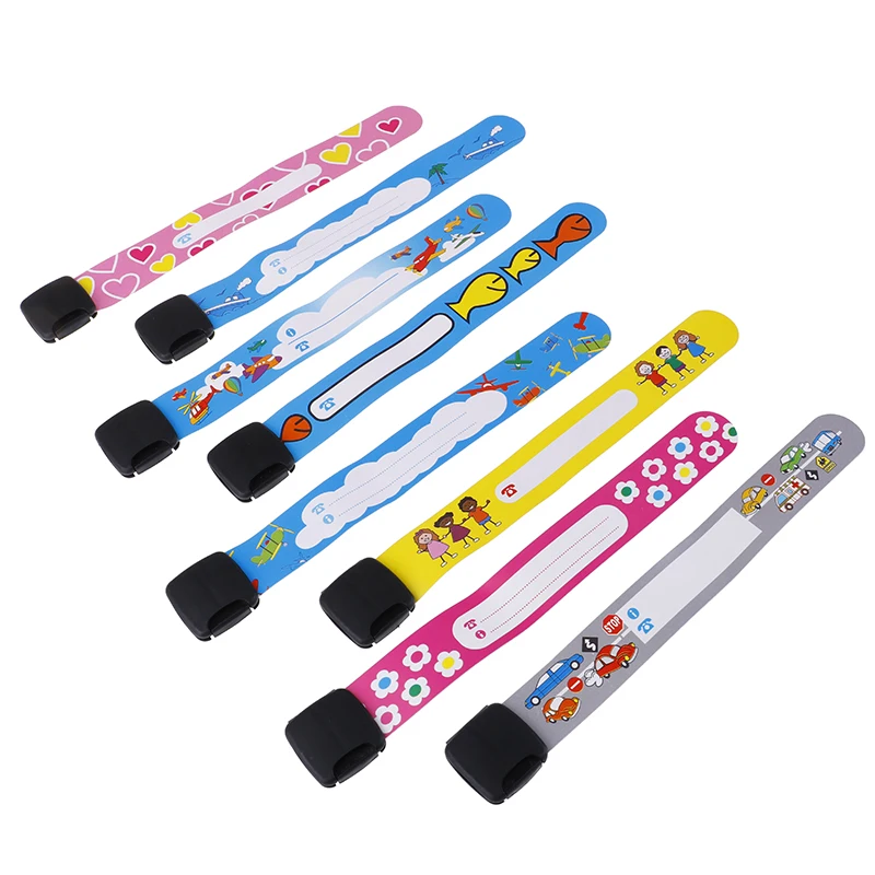 4Pcs New ID Safety Bracelet for Kid Outdoor Activity Writing Reusable Adjustable