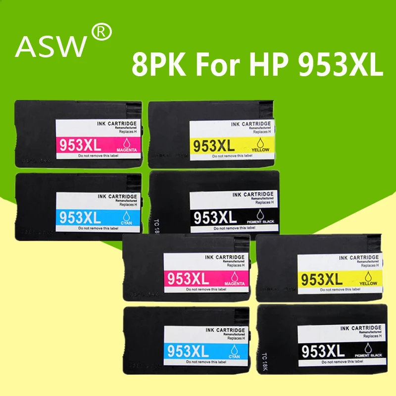 8PK совместимый чернильный картридж 953 953XL для HP pro 7740 8210 8218 8710 8715 8718 8719 8720 8725 8728 8730