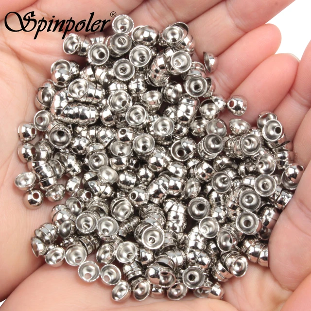 Spinpoler 100pcs Stainless Steel Pins For Round Lead Cheburashka