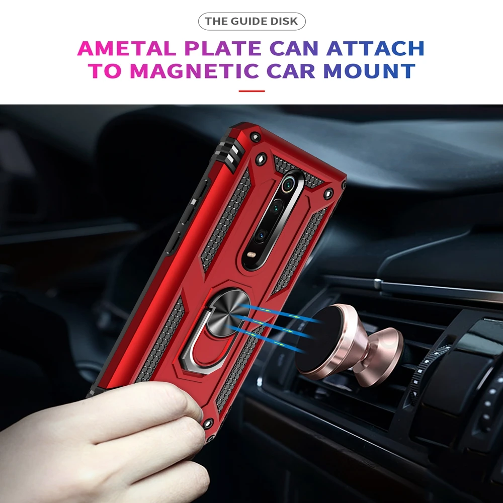 Luxury Armor Soft Shockproof Silicone Bumper Case with Metal Ring