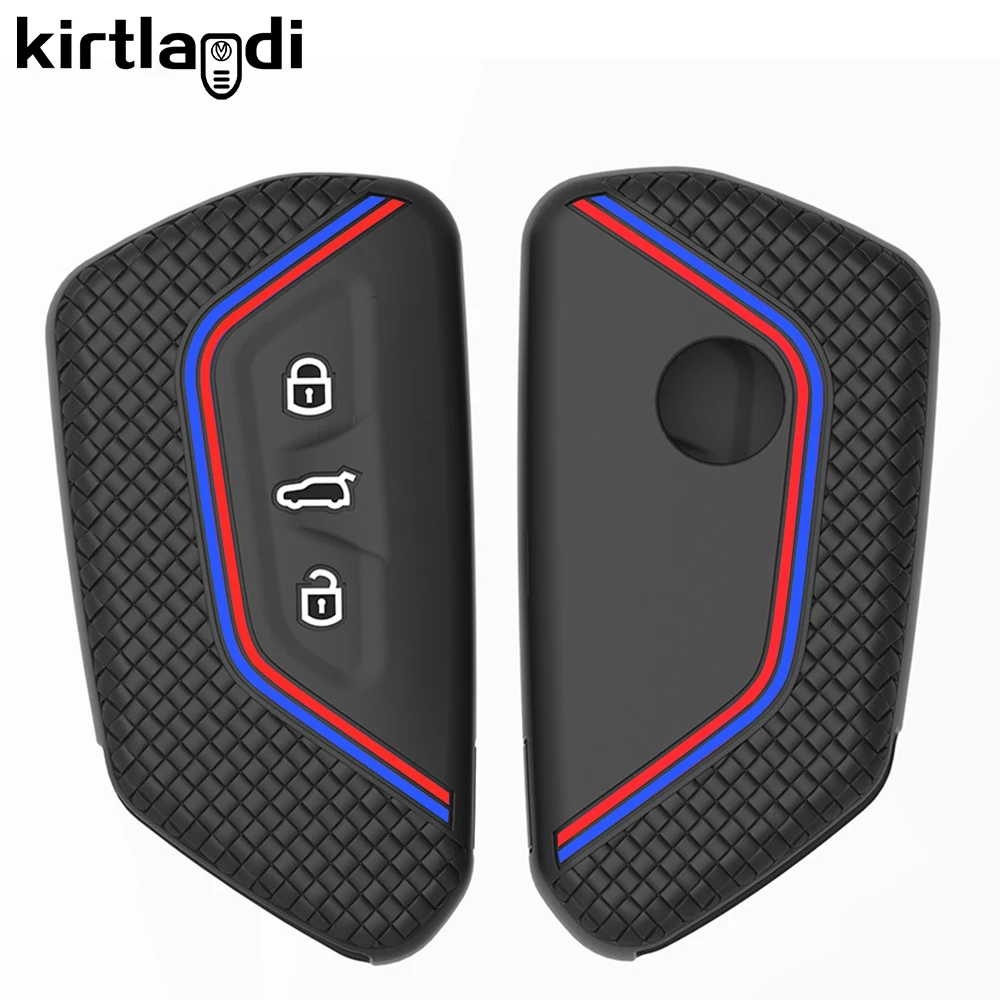 Kirtlandi de silicona titular de la clave llaveros accesorios para asiento Leon Mk4 para Volkswagen VW Golf 8 Mk8 2020 cubierta Shell