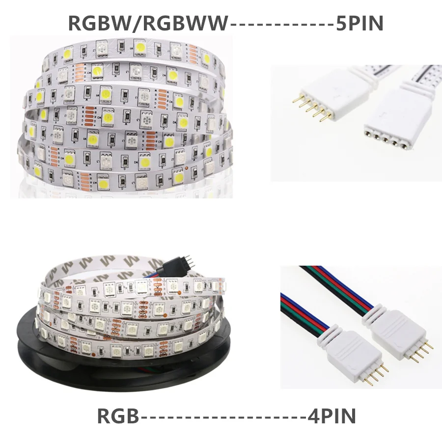 Светодиодная лента RGB SMD 5050 60 светодиодов/м 12 в пост. Тока гибкий светильник 1/2/3/4/5 м