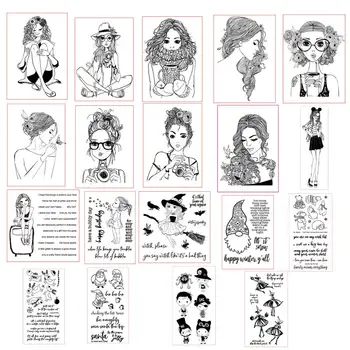 

Lovely Girl Santa Clause Reindeer Transparent Silicone Clear Stamp for Scrapbooking DIY Craft Decoration Soft Stamp New 2019