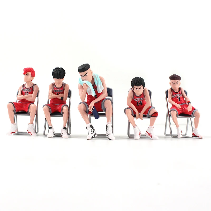 5pcs/set Slam Dunk Action Figure Hanamichi Sakuragi Rukawa Kaede Akagi Takenori Miyagi Ryota Anime PVC Model Toys