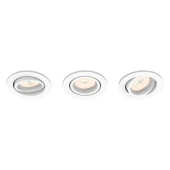 

Philips MyLiving Donegal - 3 Focos Empotrables, Orientables, Luz Blanca Cálida