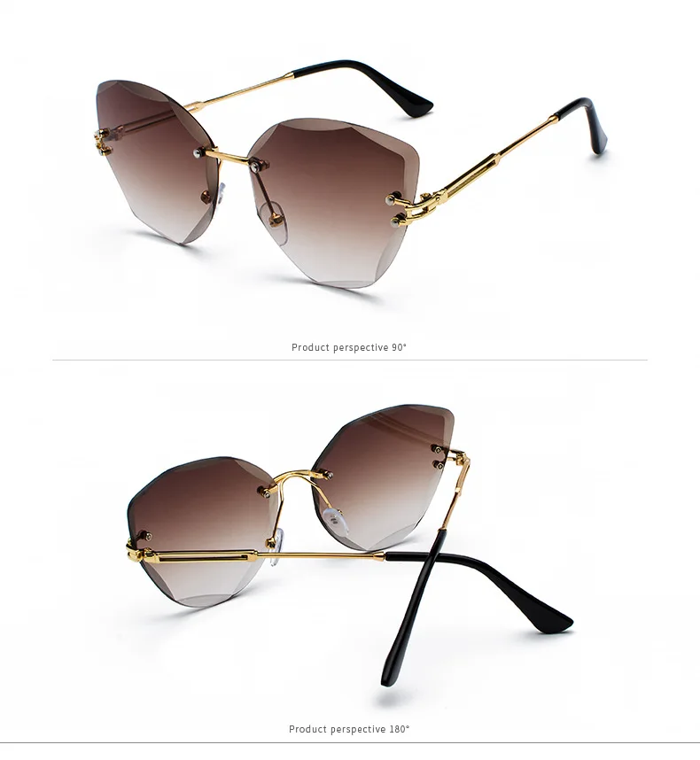 MuseLife дизайн, модные женские солнцезащитные очки,, без оправы, женские солнцезащитные очки, Ретро стиль, сплав, оправа, классический бренд, дизайнерские очки