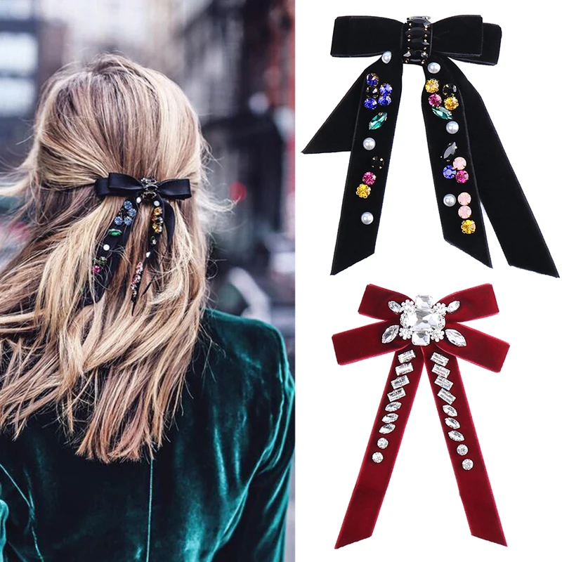 CN бархатом в стиле барокко заколки для волос девочек ручной работы Украшенные