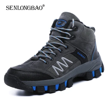 

Brand New Winter Men Boots Men Warm Plush Snow Boots Waterproof Non-slip Men Ankle Boots Male Outdoor Lace-Up Hiking shoes 39-45