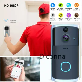 

Smart WiFi Doorbell Camera Video Wireless Visual Camera Security Record System Remote Door Bell CCTV Chime Phone APP