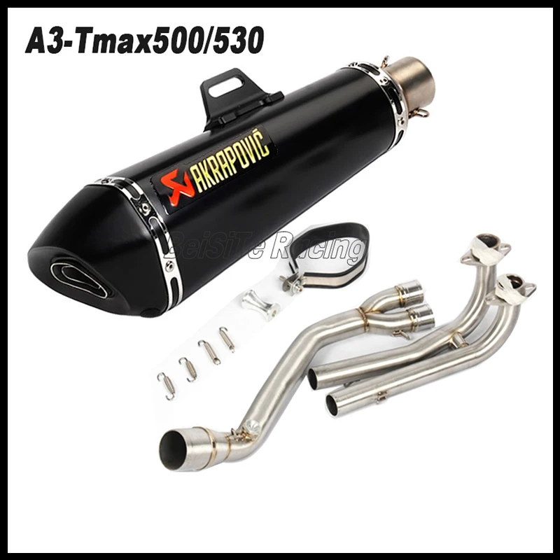 Слипоны TMAX мотоцикл Akrapovic выхлопная труба звено полная система для Yamaha TMAX 530 TMAX 500 TMAX530 TMAX500 2008 - Цвет: A3 Sticker