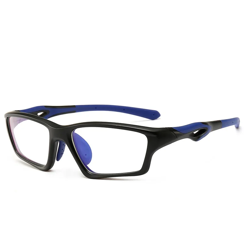Polarized Sports Glasses Frame Men Driving Basketball Eyeglasses Man Anti Explosion Prescription Spectacles High Quality - Цвет оправы: black blue