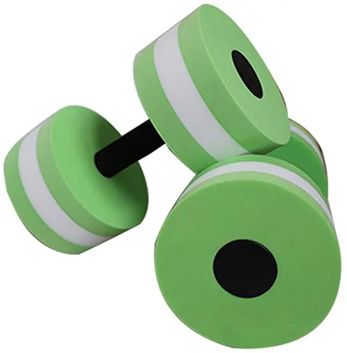 

2PC EVA Water Aquatics Aerobics Dumbbell Weights Swimming Fitness Pool Exercise Workout Medium Aquatic Barbell Fitness Training