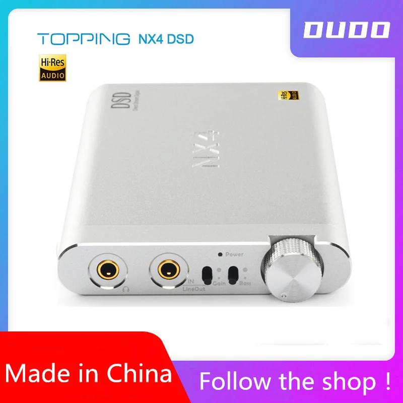 Upgrade Version Topping NX4 DSD512 ES9038Q2M XMOS XU208 chip Portable USB DAC Decoder 32bit 768kHZ Headphone Amplifier