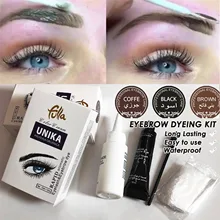 

1 Set Waterproof Eyelash Eyebrow Dye Tint Gel Long Lasting Professional Eye Brow Mascara Cream Eyebrow Enhancer Gel With Brush