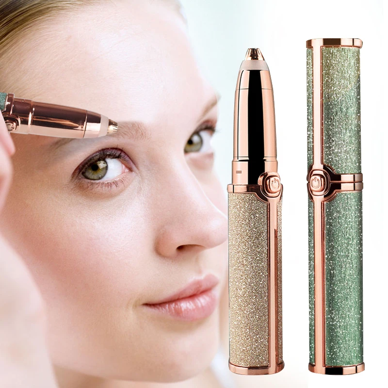 

New Electric Eyebrow Trimmer Makeup Painless Eye Brow Epilator USB Charging Cable Eyebrow Razors Facial Hair Remover for Women