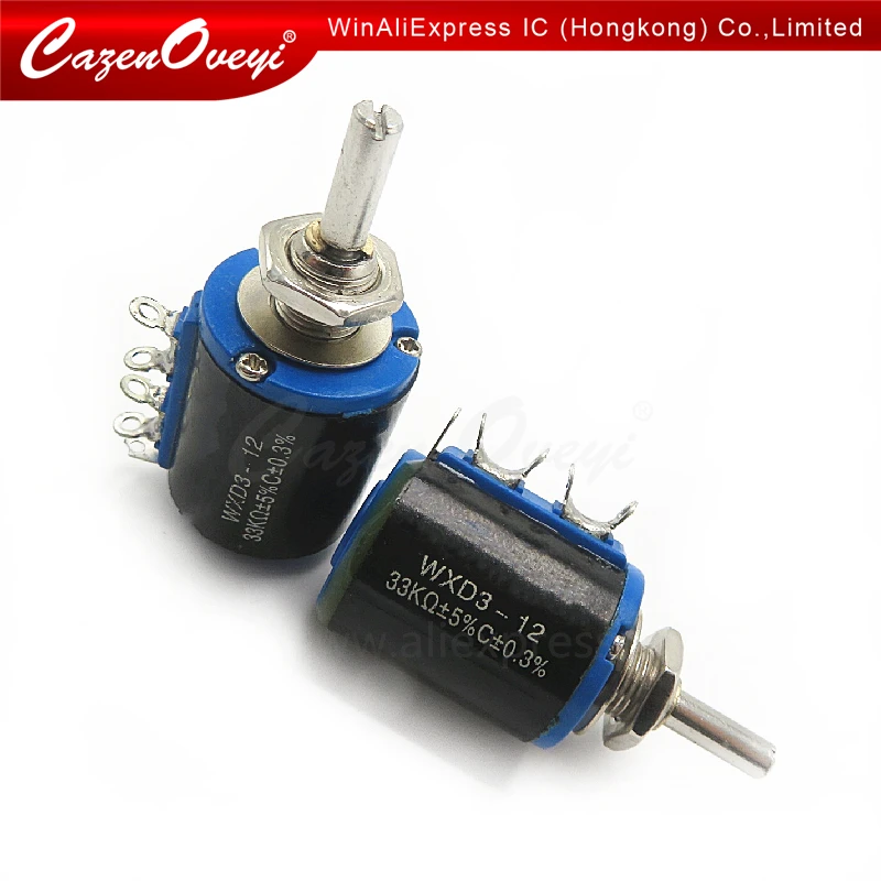 1PCS WXD3-12-1W 100 220 470 1K 2K2 3K3 4K7 10K 22K 33K 47K Ohm 100R 220R 470R 2.2K 3.3K 4.7K WXD3-12 1W Wirewound Potentiometer