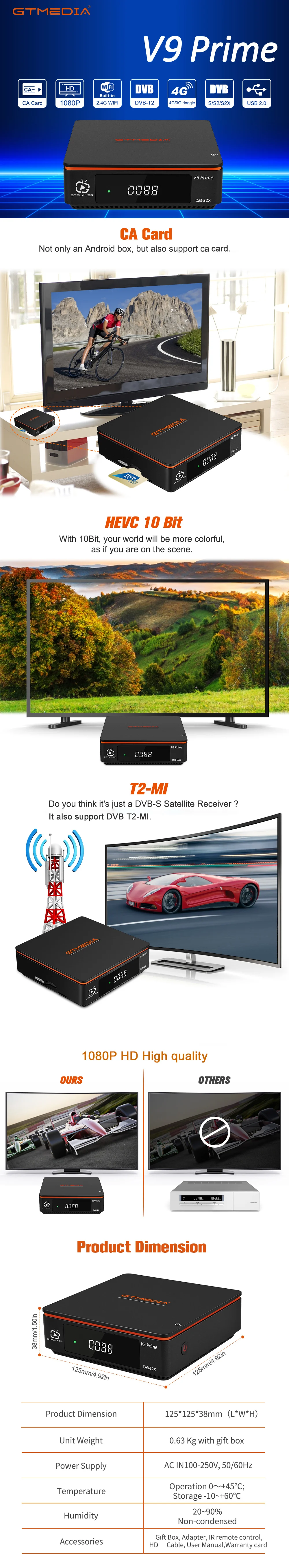 receptor, decodificador, suporta ca cartão m3u ccam construído em 2.4g wifi