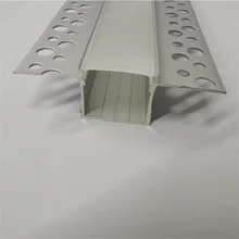 

YANGMIN Free Shipping Plaster-in LED Aluminum Channel with Flange for LED Strip, Drywall Aluminum Profile with Clip-in Diffuser