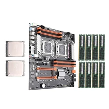 HOT-X79 двойной процессор LGA2011 материнская плата с двойной Intel E5 2689 8-Ch 8x8GB 64G 1600Mhz DDR3 ECC поддержка M.2 NVMe SATA3 USB3.0