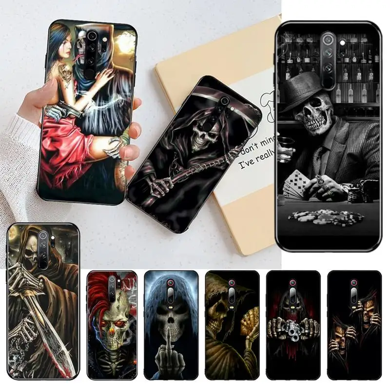 YJZFDYRM Grim Reaper Skull чехол для телефона Redmi Note 9 8 8T 8A 7 6 6A Go Pro Max K20 | Мобильные телефоны и