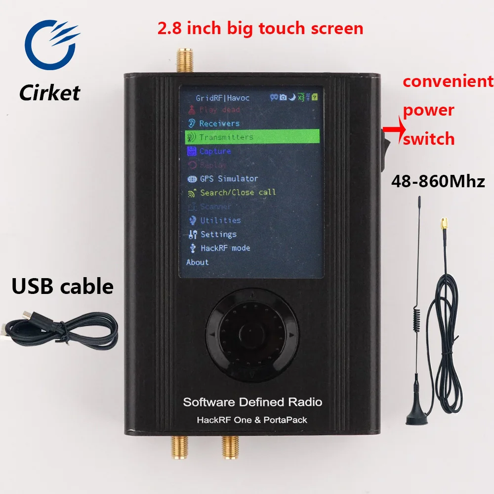 Чехол PortaPack & HackRF One SDR Radio + прошивка Havoc аккумулятор 1000 мАч алюминиевый чехол для