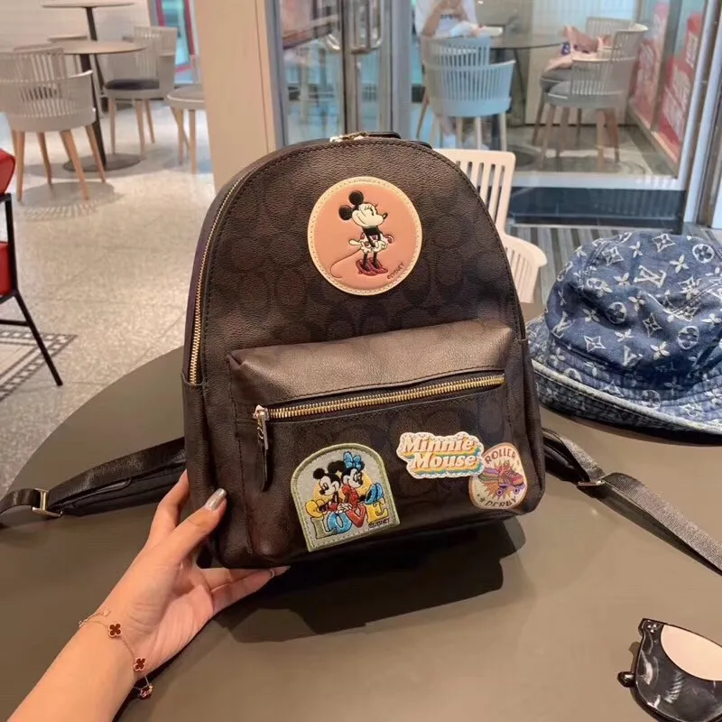 Disney Микки Маус Минни Рюкзак Леди человек сумка на плечо мультфильм большой емкости сумка школьная сумка - Цвет: 3