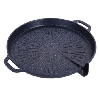 

Maifan Stone Baking Tray Korean Household Induction Cooker Gas Universal Barbecue Pot Square Baking Tray