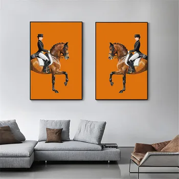 

Double Knight Wall Art Canvas Painting Art Poster Print Wall Picture for Hotel Office Home Decoration 30x45cm 40x60cm 50x70cm