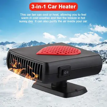

12V-24V 150W Car Vehicle Cooling Fan Auto Car Van Heater Portable Car Heater Fast Heating Defogger Heat Cooling Fan Accessories