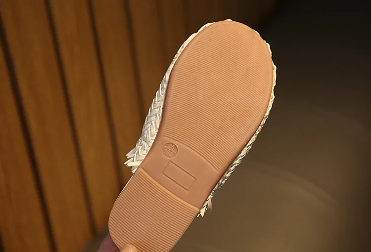 Spring Summer Girls Shoes Weaven Knitted Design Children Flat Shoes Kids Summer Sandals Princess Sweet Soft Fashion For Toddlers bata children's sandals