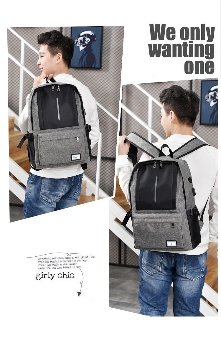 New USB Charging Backpack Men Women Multi-functional Travel Business 15.6 Inch Laptop Backpacks School Bags For Teenagers Unisex